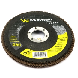 Tarcza do szlifierki 125 mm lamelkowa z elektrokorundem GR80 (sprzedawana po 10 szt.) Waryński