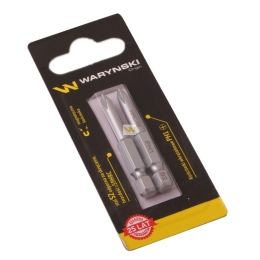 Końcówki wkrętakowe bity  PH1 50mm Waryński komplet w blistrze dwusztukowym