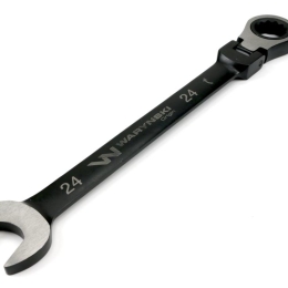 Klucz płasko-oczkowy 24 mm z grzechotką 72 zęby  i przegubem Waryński