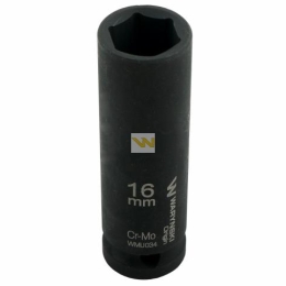 Nasadka udarowa sześciokątna długa 1/2". 16 mm. CrMo. DIN 3129. Waryński