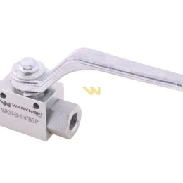 Zawór kulowy hydrauliczny 2-drogowy 2/2 - 1/4"BSP z otworami mocującymi 500 bar Waryński