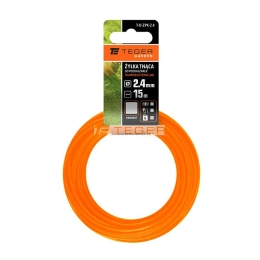Żyłka tnąca do podkaszarek / Kwadrat / 2.4 mm / 15 m / TEGER