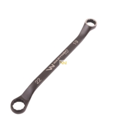 Klucz oczkowy odsadzony 19 x 22 mm. CrV standard ASME B107.9 Waryński