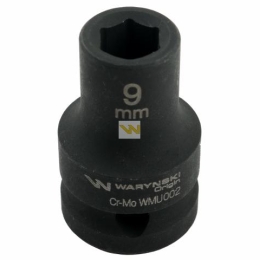 Nasadka udarowa sześciokątna 1/2". 9 mm. CrMo. DIN 3129. Waryński