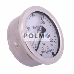 Manometr glicerynowy M63 0-160 bar tylne przyłącze G1/4" POLMO