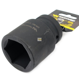 Nasadka udarowa sześciokątna 1"długa. 41 mm. CrMo. DIN 3129 Waryński