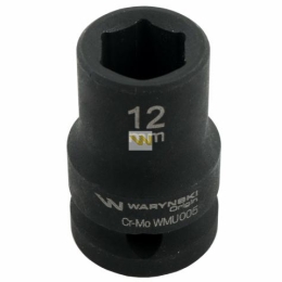 Nasadka udarowa sześciokątna 1/2". 12 mm. CrMo. DIN 3129. Waryński