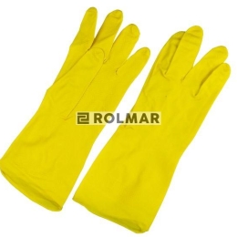 Rękawice ochronne gumowe flokowane żółty L 50g ogólne prace mechaniczne oraz rolnictwo i ogrodnictwo ( sprzedawane po 12 )