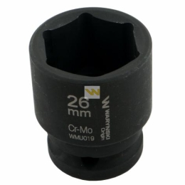 Nasadka udarowa sześciokątna 1/2". 26 mm. CrMo. DIN 3129. Waryński