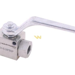 Zawór kulowy hydrauliczny 2-drogowy 2/2 - 3/8"BSP z otworami mocującymi 500 bar Waryński