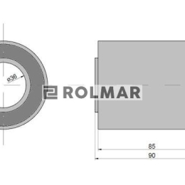 Tuleja gumowa 36x70x90 Claas
