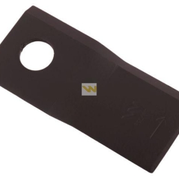 Nóż. nożyk kosiarka lewy 107x48x4mm otwór 18.5 zastosowanie 90261559 99361559 Vicon WARYŃSKI ( sprzedawane po 25 )