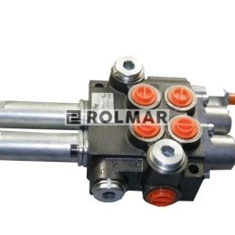 Rozdzielacz hydrauliczny dwusekcyjny (2) 40L sterowany joystickiem (na linki)