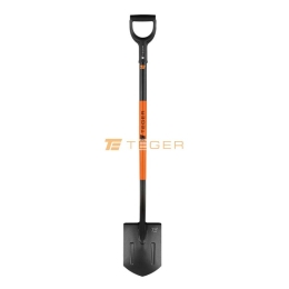 Szpadel szpiczasty na metalowym trzonku, (dł. 1250 mm), Teger