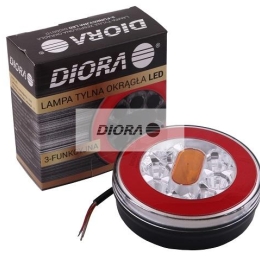 Lampa tylna zespolona okrągła 3-funkcyjna DIO001 LED DIORA