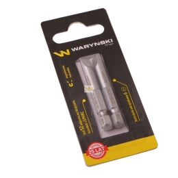 Końcówki wkrętakowe bity 6 50mm Waryński komplet w blistrze dwusztukowym