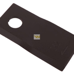 Nóż. nożyk kosiarka prawy 107x48x4mm otwór 18.5 zastosowanie 90261560 99361560 Vicon WARYŃSKI ( sprzedawane po 25 )