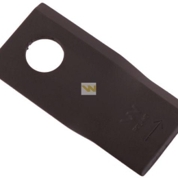 Nóż. nożyk kosiarka lewy 98x48x4mm otwór 19 zastosowanie 153171311 SIP WARYŃSKI ( sprzedawane po 25 )
