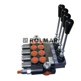 Rozdzielacz hydrauliczny czterosekcyjny z zatrzaskami (4) 40L