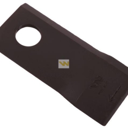 Nóż. nożyk kosiarka prawy 107x50x4mm otwór 19 zastosowanie 570684 Niemeyerl WARYŃSKI ( sprzedawane po 25 )