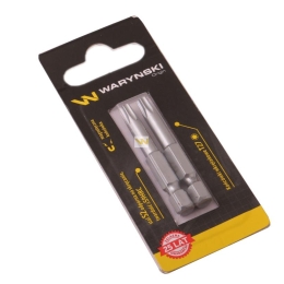 Końcówki wkrętakowe bity T27 50mm Waryński komplet w blistrze dwusztukowym