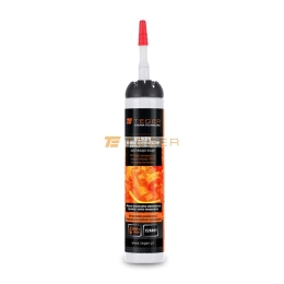 Silikon wysokotemperaturowy neutralny, RTV +300°C, uszczelniająco-klejący, czarny, 200 ml, Teger