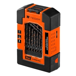 Zestaw wierteł do metalu - HSS PRO (DIN 338) (19 SZT.) / TEGER