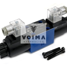 Rozdzielacz (elektrozawór CETOP 3 NG6) 3-pozycyjny 50L suwak "G"  (cewki x2) 12V VOIMA