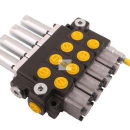 Rozdzielacz hydrauliczny 4-sekcyjny max przepływ 40L sterowany linkami Waryński