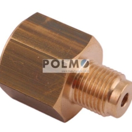Złączka manometryczna gwint zewnętrzny G1/8" x gwint wewnętrzny M10x1  (mosiądz) POLMO