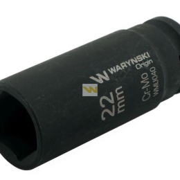 Nasadka udarowa sześciokątna długa 1/2". 22 mm. CrMo. DIN 3129. Waryński