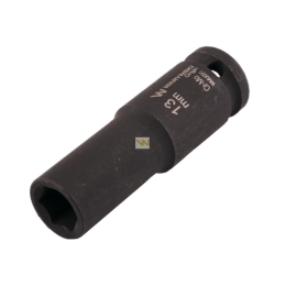 Nasadka udarowa sześciokątna długa 1/2". 13 mm. CrMo. DIN 3129. Waryński