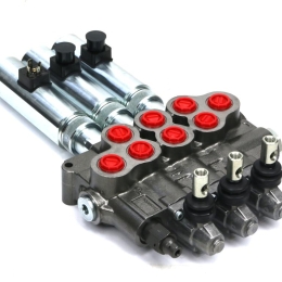 Rozdzielacz hydrauliczny (80 l/m) 3 sekc.ster. Ręczno elektryczne 24 DC