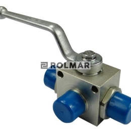 Zawór kulowy hydrauliczny 3-drożny M22x1.5 z otworami montażowymi