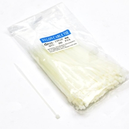 Opaski kablowe 2.5 x 120mm 200 szt w worku  jasne odporne na UV