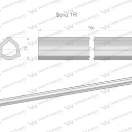 Rura wewnętrzna Seria 1R do wału 910 przegubowo-teleskopowego 29x4 mm 790 mm WARYŃSKI