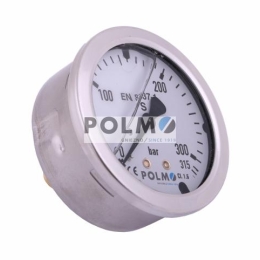 Manometr glicerynowy M63 0-315 bar tylne przyłącze G1/4" POLMO