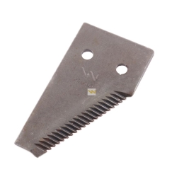 Nóż żniwny końcowy 84x45x3mm otwór 6.5 19 zębów zastosowanie 6112041 6112031 Claas WARYŃSKI ( sprzedawane po 25 )
