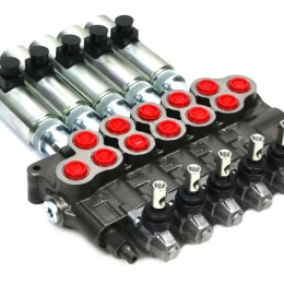 Rozdzielacz hydrauliczny (80 l/m) 5 sekc.ster. Ręczno elektryczne 12 DC