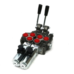 Rozdzielacz hydrauliczny (50 l/m) 2 sekc.ster. Ręczno elektryczne 12 DC