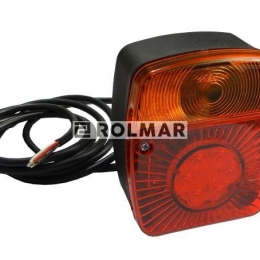 Lampa przyczepki W18U diodowa pozycyjne LED z oświetleniem tablicy rejstracyjnej