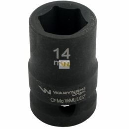 Nasadka udarowa sześciokątna 1/2". 14 mm. CrMo. DIN 3129. Waryński