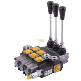 Rozdzielacz hydrauliczny 3-sekcyjny max przepływ 40L (1-sekcja nurnikowa) Waryński