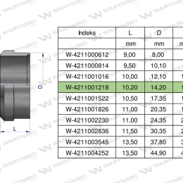 Pierścień zacinający hydrauliczny (DPR12L/S) 12L/12S Waryński ( sprzedawane po 20 )