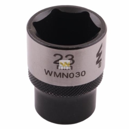 Nasadka sześciokątna 1/2". 23 mm. CrV50BV30. DIN 3124. Waryński