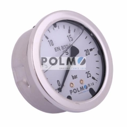 Manometr glicerynowy M63 0-25 bar tylne przyłącze G1/4" POLMO