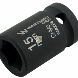 Nasadka udarowa sześciokątna 1/2". 15 mm. CrMo. DIN 3129. Waryński