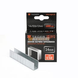 Zestaw zszywek tapicerskich HEAVY DUTY (typ G/140) 14/10,6/1,2mm / 1000 szt / TEGER