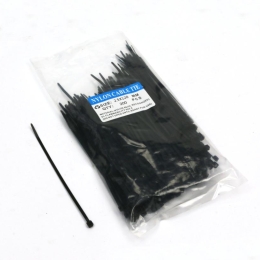 Opaski kablowe 2.5 x 100mm 200 szt w worku  czarne odporne na UV