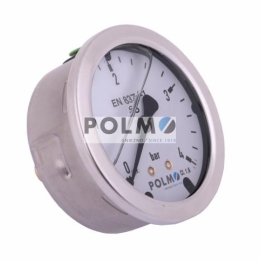 Manometr glicerynowy M63 0-4 bar tylne przyłącze G1/4" POLMO